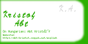 kristof abt business card